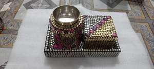 Meilleur design de brûleur américain en bois et métal incrustation Bakhoor set Brûleur Oud Burner Censor Bakhoor tray de fabrication indienne - Product Image 5