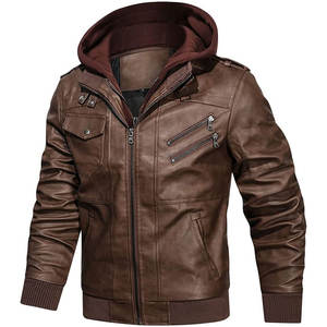 Blouson d'aviateur imperméable pour homme avec capuche Veste d'homme élégante avec fermeture à glissière complète pour un confort et une protection ultimes - Product Image 1
