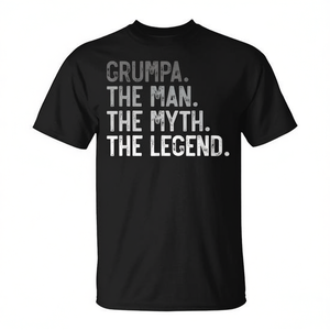 T-shirt Grumpa The Man The Myth The Legend pour grand-père, cadeau pour la fête des pères - Product Image 2