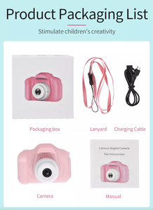 Cámara instantánea para niños de dibujos animados bonitos, regalo de Navidad divertido, cámara digital, juegos integrados, cámara fotográfica para niños de 2,0 pulgadas X2 - Product Image 6