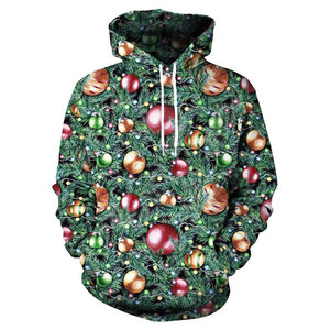 Sudadera con Capucha para Hombre, Diseño Navideño de Invierno, Cierre de Cremallera, Color Sólido, Alta Calidad, Colores Personalizados, Algodón/Poliéster, Secado Rápido - Product Image 1