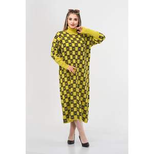 High Quality Trendy Women's <b>Turtleneck</b> Patterned Knitwear <b>Dress</b> Crocheted Weaving Fast Shipping-trendy Women's <b>Sweater</b> <b>Dress</b> - Product Image 3