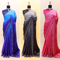 Bollywood Designer Saree exclusif dernière Boutique indienne Siroski travail Sari exportation tissu de soie de qualité pour vêtements de mariée ethniques