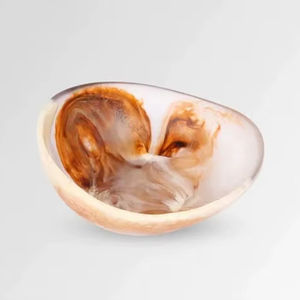 Design en marbre fait à la main en résine brodée écologique jetable sans revêtement ensemble de bols de service Style américain cadeau d'affaires maison - Product Image 1