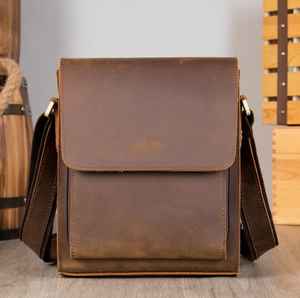 Sacs à bandoulière véritables pour hommes disponibles dans toutes les couleurs 100% cuir pur personnalisé votre propre logo et étiquette sacs à bandoulière - Product Image 1