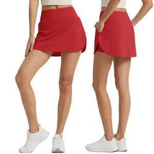 Faldas Deportivas para Correr, Falda de Tenis Plisada para Mujer, Blanca, Cintura Alta, Mini Falda Deportiva de Golf con Bolsillos - Product Image 1