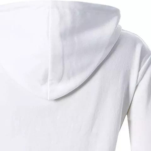 Sudadera con capucha y cremallera con cordón para mujer, sudadera con cremallera con estampado personalizado o bordado para mujer, Sudadera con capucha corta de alta calidad teñida en blanco - Product Image 3