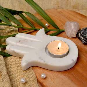 Juego de 5 candelabros de luz de té de cúpula de mármol negro para decoración del hogar Diseño elegante para Navidad al mejor precio - Product Image 3