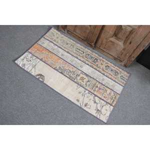 Tapis turc 2x3,3 pieds, tapis vintage, tapis en laine à bordure blanche - Product Image 3
