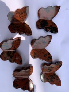 รูปปั้นคริสตัลไม้มะฮอกกานีรูปผีเสื้อสำหรับตกแต่งบ้านและเป็นของขวัญแกะสลักด้วยมือตามธรรมชาติ - Product Image 3