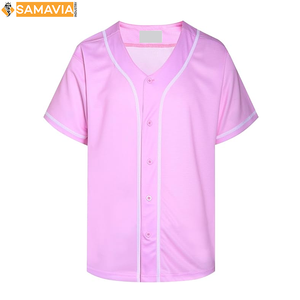 Prêt à expédier maillot de baseball d'équipe uniforme de sport à broderie personnalisée pour hommes conception de boutons complets pour les États-Unis et le Royaume-Uni - Product Image 1