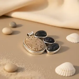 Ensemble de pendentifs géométriques en zircon et cristal, bijoux classiques et imposants pour les fêtes, les mariages, les cadeaux et les fiançailles - Product Image 2