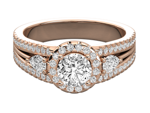 แหวนแต่งงานหมั้นชุบทอง14K ประดับเพชรสำหรับผู้หญิงเครื่องประดับคลาสสิกทันสมัยในห้องแล็บสำหรับเจ้าสาว bagues de fiancailles - Product Image 4