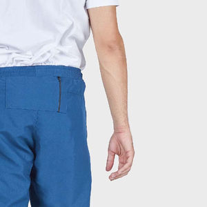 Pantalon droit bleu à taille élastiquée, style pantalon, à prix bas, fabriqué au Pakistan - Product Image 3