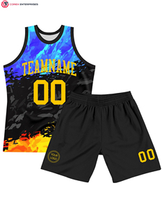 Vente en gros de nouveaux uniformes de basket-ball de style Conception personnalisée 100% maillot de sublimation en polyester Sportswear Pattern Logo Printing Size - Product Image 3