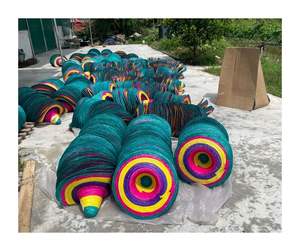 Sombrero de paja hecho a mano de primera calidad con colores llamativos: elegante sombrero de paja diseñado para el mercado global y la demanda de exportación - Product Image 3