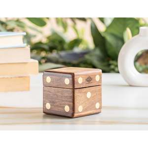 Dados de Madera Hechos a Mano, Diseño Minimalista, Adorno Decorativo para el Hogar, para la Sala de Estar, como Pieza Decorativa o Joyero - Product Image 1