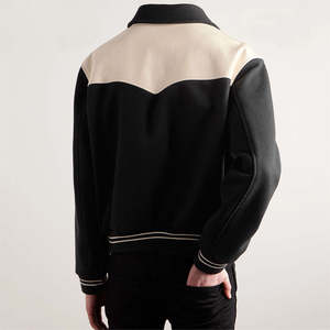 Chaqueta Bomber de Alta Calidad, Diseño OEM, Unisex, de Lujo, con Logotipo Personalizado, de Poliéster con Parches, Estilo Universitario, Ropa Urbana de Primavera - Product Image 4