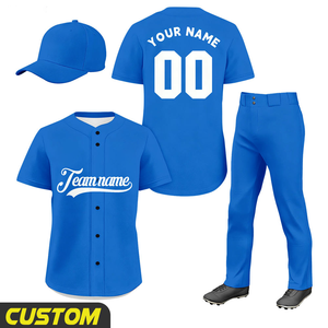 Camisetas y Pantalones de Béisbol Personalizados Gratis, Conjunto Completo con Impresión por Sublimación, Uniforme de Béisbol de Equipo 100% Poliéster Malla - Product Image 1
