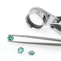 Couleur vert vif naturelle meilleure taille hexagonale à la main VVS avec certificat diamant en vrac cultivé en laboratoire excellente coupe pour la fabrication de bijoux
