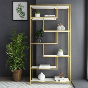 Handmade <b>Rustic</b> <b>Wood</b> and Iron Display <b>Shelf</b> for Living Room Decor KTB68101 - Product Image 1
