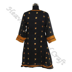 Vestido Balochi Afgano Negro Vintage Hecho a Mano Afghani/Irani/Balochi/paquistaní/indio BDR005 Las mujeres usan el mejor vestido de diseño Vintage - Product Image 6
