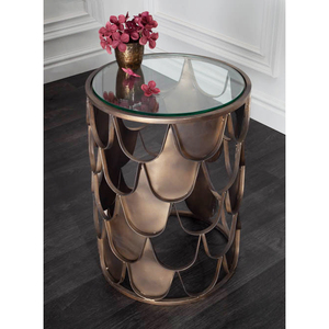 Table d'appoint intérieure moderne sur dessus en verre pour hôtels et restaurants Best-seller - Product Image 3