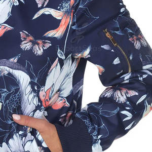 Chaqueta Bomber de moda con cierre de cremallera y bolsillos laterales Chaqueta Bomber duradera para salidas Casuales - Product Image 5