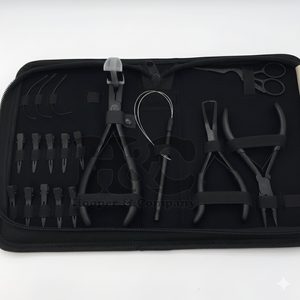 New Opener Salon <b>Mini</b> Set Hair Extension <b>Tools</b> Leather Case Set Pliers Customized logo Printing Hair Extension <b>Kit</b> Sustainable - Product Image 4