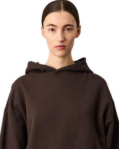 Dark Brown Pullover Hoodie <b>Womens</b> Oversized Warm <b>Fleece</b> Sweatshirt With Hood Casual Winter Wear Soft Fabric Kangaroo Pocket - Product Image 4