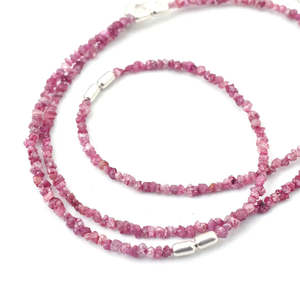 Collier en diamant rose non taillé AAA+ 2-3 mm, bijoux élégants et luxueux - Product Image 3