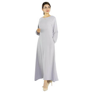 Solid Color Womens Abaya Modest Islamic Prayer Robe Long Sleeves Lightweight Dubai <b>Maxi</b> <b>Dress</b> Muslim Women Eid Wear - Product Image 3