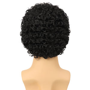 Peluca corta <span class=keywords><strong>afro</strong></span> y rizada para hombre, peluca de discoteca de los años 70 y 80, pelucas divertidas para Cosplay de Halloween de Guy Rocker para <span class=keywords><strong>disfraz</strong></span> de fiesta diaria - Product Image 4