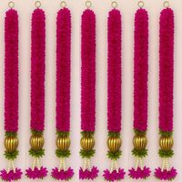 Décoration de fête de festival de mariage indien guirlande de ficelle de fleurs artificielles pour scène Mandap maison toile de fond événement et décor traditionnel