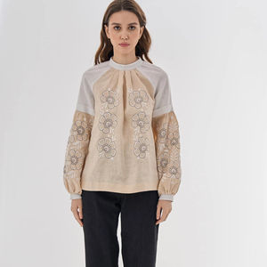 Blusas informales de manga larga, camisas bordadas para mujer, blusas elegantes para mujer, ropa para mujer, venta al por mayor - Product Image 1