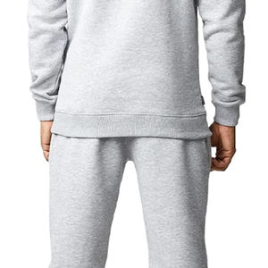 Ensemble survêtement streetwear 2 pièces personnalisé pour homme, sweat à capuche et pantalon de jogging en coton 100% uni, coupe classique, MOQ faible - Product Image 5