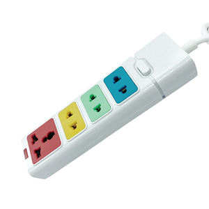 Extension <b>Socket</b> 1 Universal and <b>3</b> Two-<b>pins</b> <b>Socket</b> Wire 2.5m-4.5m-9m Colorful - Product Image 1