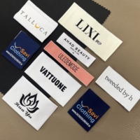 Rouleau d'Étiquettes Personnalisées de Vêtements en Soie Satinée Tissée Mode Usine pour Col, Marque de Chemise, Logo