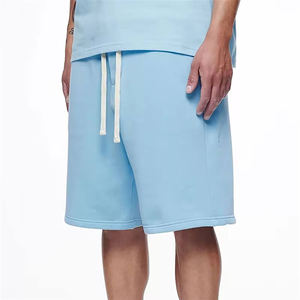 Pantalones Cortos Deportivos de Felpa Francesa 100% Algodón de Alta Calidad para Hombre, Logotipo Personalizado, Casual, Talla Grande, Ecológicos, con Estampado Sólido - Product Image 1