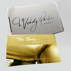 Cao cấp thành viên Quà Tặng tùy chỉnh khắc VIP bạc-mạ thép không gỉ gương kim loại phong cách Châu Âu lụa Màn hình tên nơi - Product Image 1