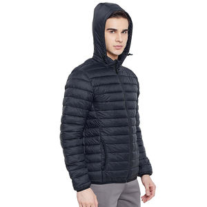 Veste d'hiver personnalisée pour hommes 100% toile de nylon col montant manches complètes logo personnalisé imprimé chaud couverture complète confortable - Product Image 4