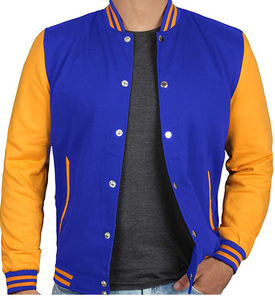 Veste universitaire en laine de haute qualité personnalisée pour enfants, tissu en satin et toile, réversible, en cuir, veste de baseball universitaire pour l'hiver - Product Image 1