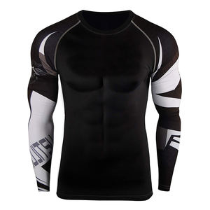 Camiseta de Compresión de Manga Corta de Buena Calidad, Transpirable, para MMA, Rashguard, BJJ, con Estampado por Sublimación para Hombre - Product Image 3