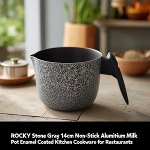 กระทะอลูมิเนียมเคลือบกันติด (14 ซม.) รุ่น ROCKY สีเทาหิน 648142 - Product Image 3