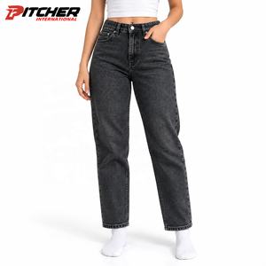 Jeans en denim bootcut pour femmes, délavage foncé, vente en gros pour détaillants de mode, approvisionnement en denim personnalisé sous marque privée - Product Image 1