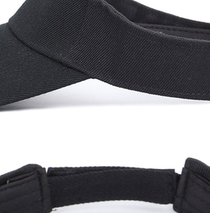 Casquette d'été unisexe à visière respirante ajustable noire Casquette de sport de tennis pour l'extérieur 100% coton broderie personnalisée - Product Image 6