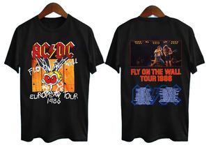 2024 Temporada Alta estilo Vintage verano algodón manga corta hombres camisetas AC DC impresión personalizada servicio OEM para marcas de ropa - Product Image 3