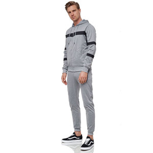 Chándal de tela de lana de algodón 100% personalizado de invierno con rayas negras, Sudadera con capucha con cremallera, acanalado de buena calidad usado, cordón - Product Image 3