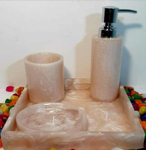 Artículo de artesanía india Accesorios Productos Juego de baño de resina Venta caliente de juego de baño de resina - Product Image 2