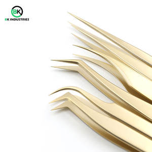 แหนบต่อขนตาแบบมืออาชีพสำหรับการฝึกอบรมในร้านเสริมสวย แหนบต่อขนตาแบบโค้งและแบบตรงเพื่อความสมบูรณ์แบบของวอลลุ่ม - Product Image 2